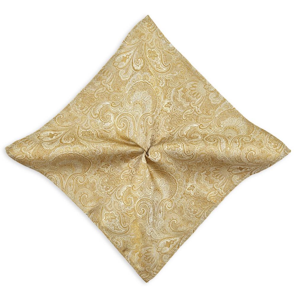 pocket square Eternal Paisley Yellow - 1