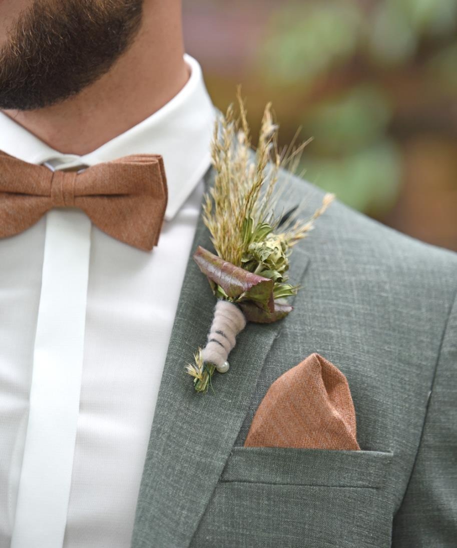 pocket square Festa Fortuna terracotta - 3