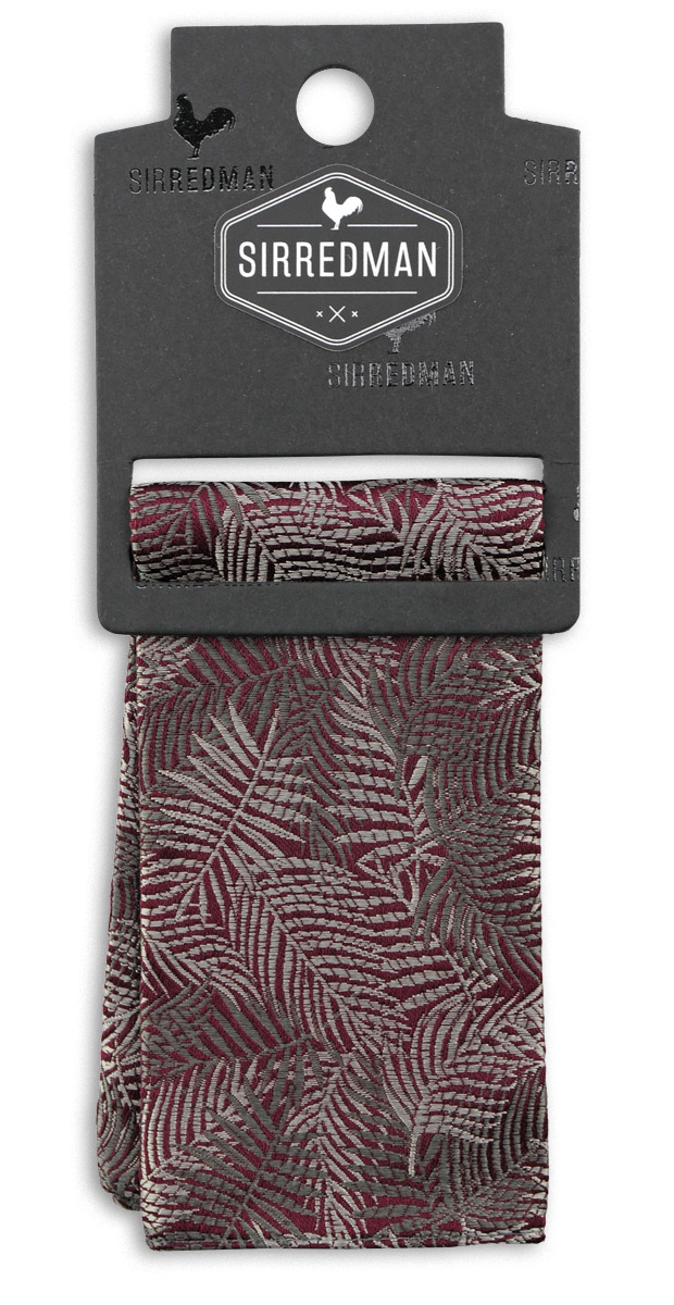 pocket square Festive Leaves bordeaux - 2