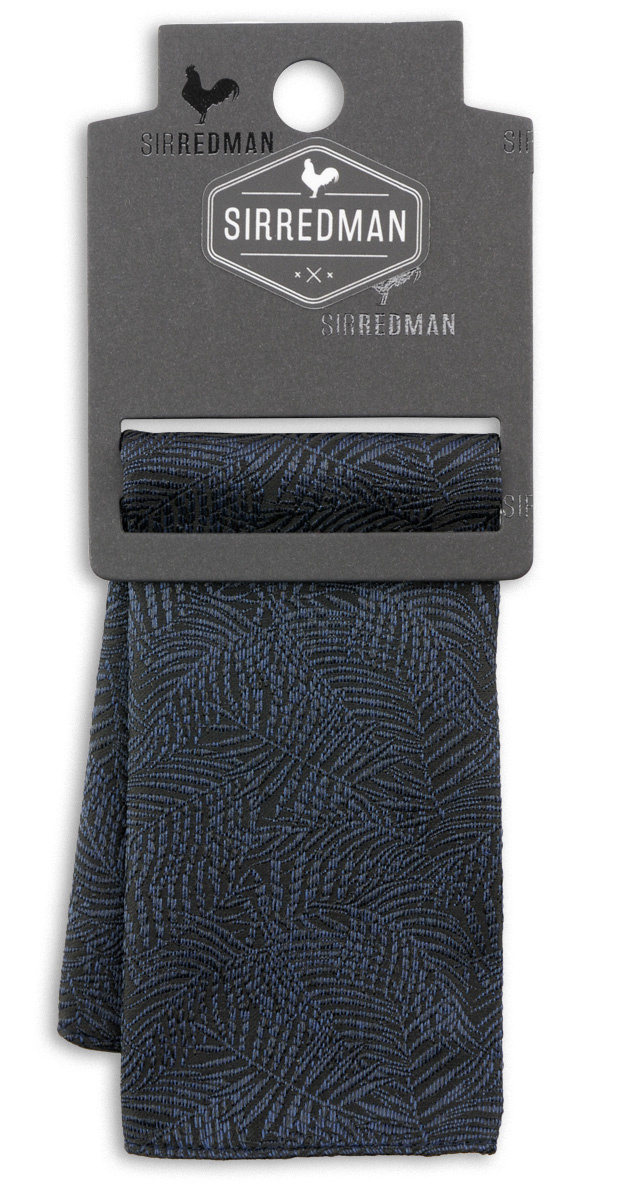 pocket square Festive Leaves dark navy - 2