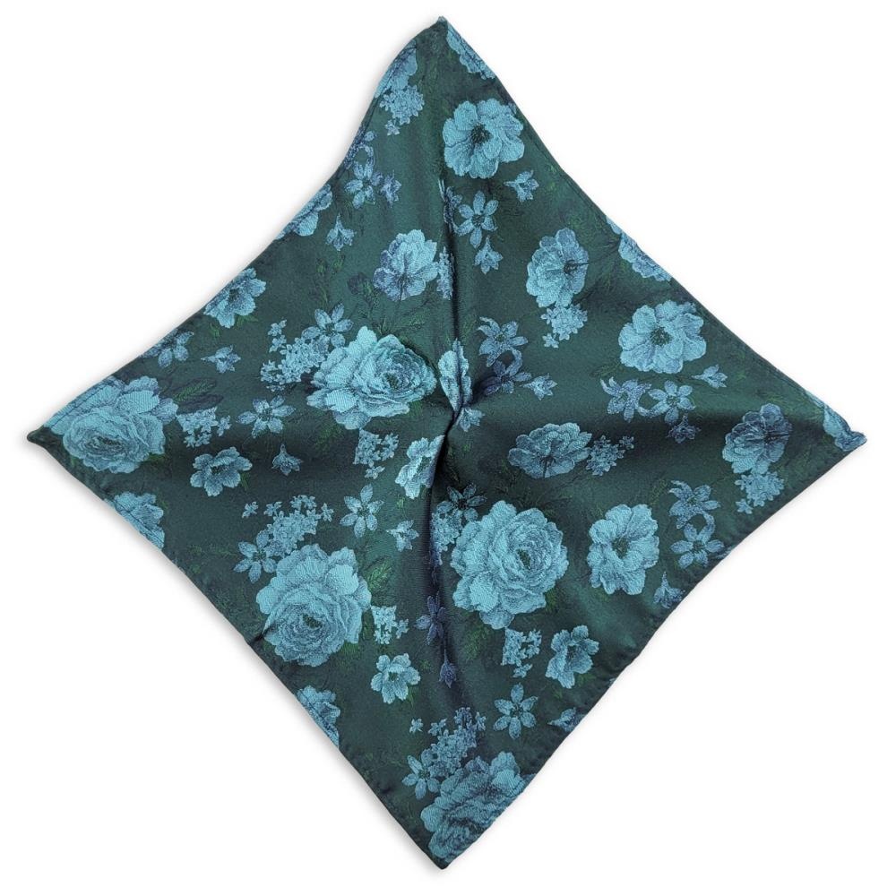 pocket square Fiore Emerald - 1