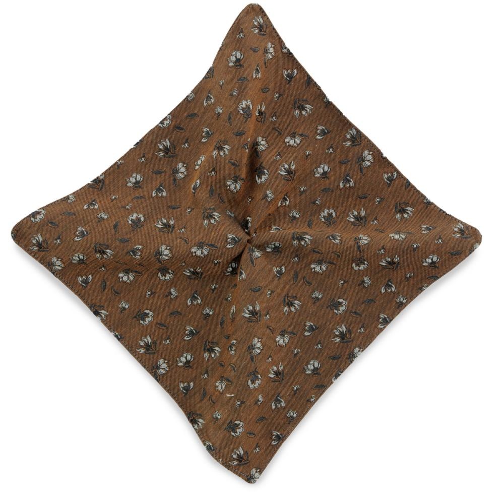 pocket square Flower Finesse Brown - 1