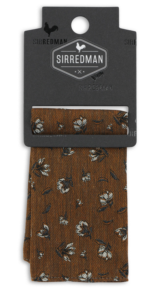 pocket square Flower Finesse Brown - 2