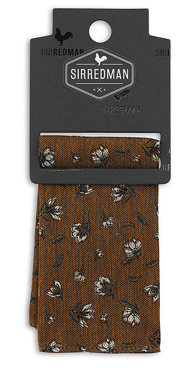 pocket square Flower Finesse Brown