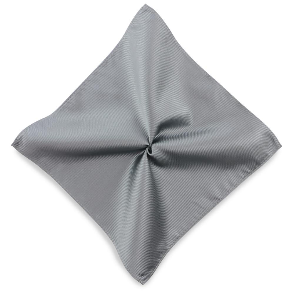Pocket square grey repp - 1