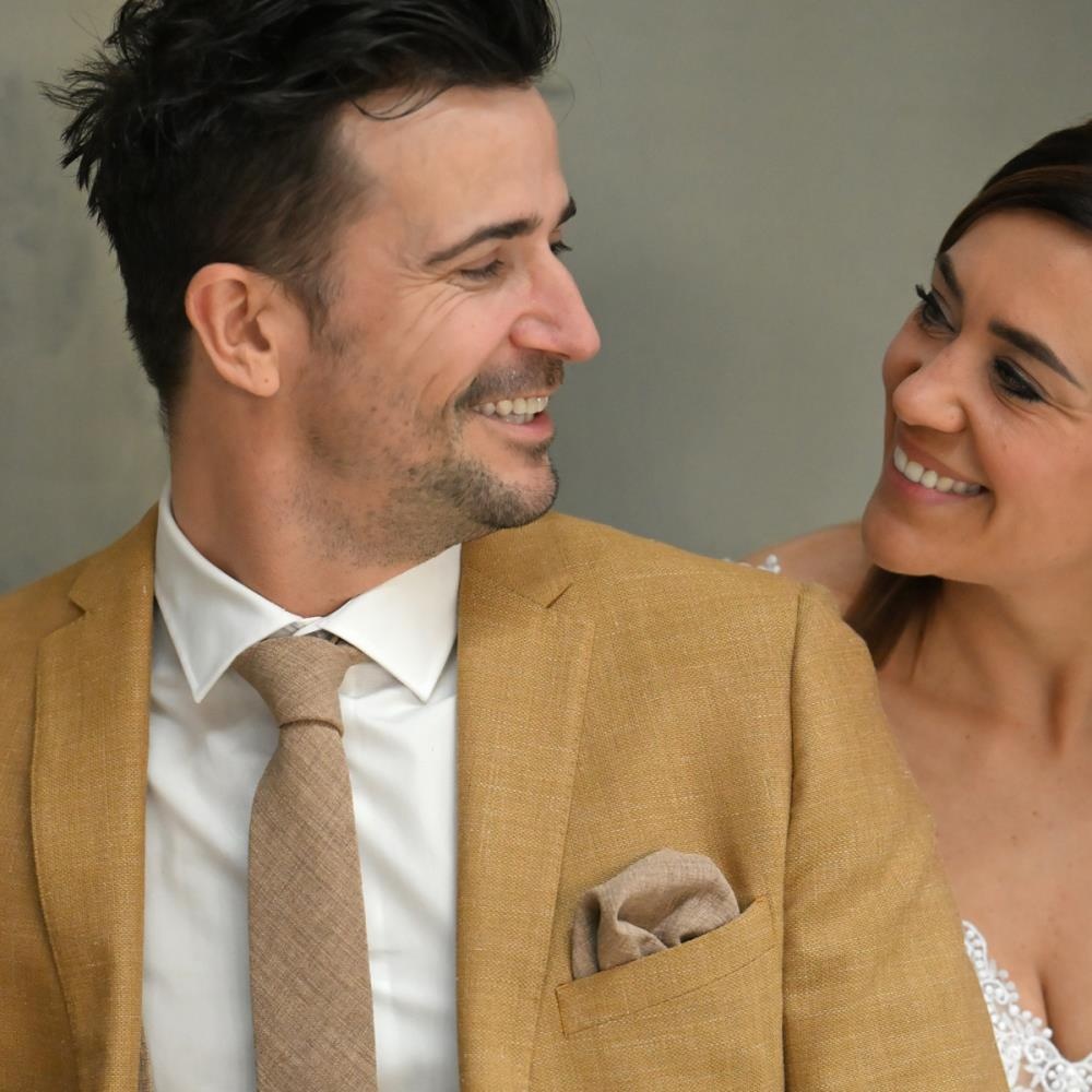 pocket square Jardin Chic Taupe - 1