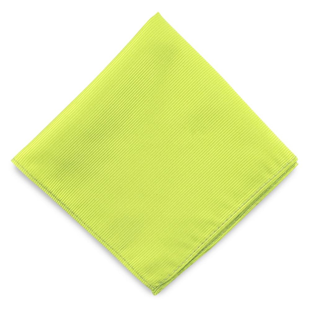 Pocket square lime green repp - 2