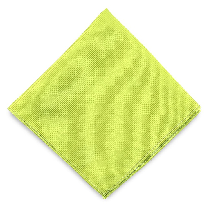 Pocket square lime green repp
