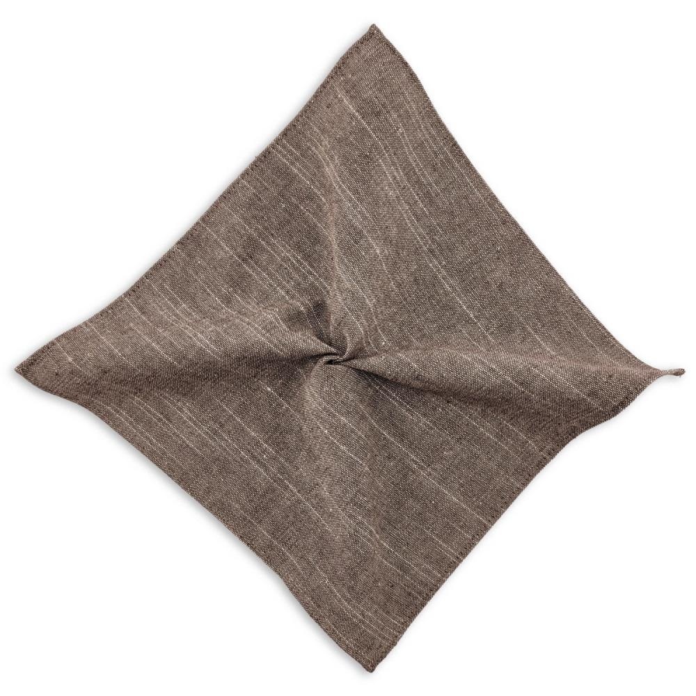 pocket square Linen Love Brown - 2