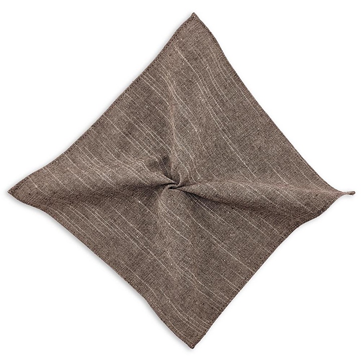 pocket square Linen Love Brown