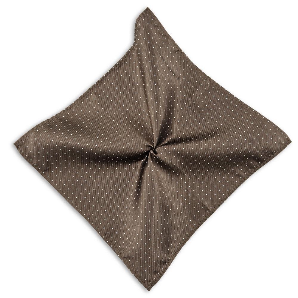 pocket square Mayfair Dots Brown - 1