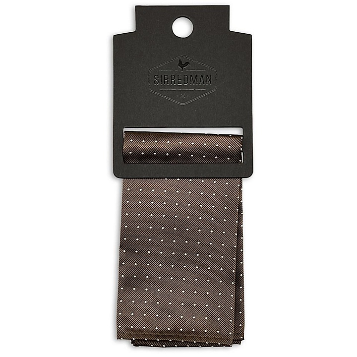 pocket square Mayfair Dots Brown