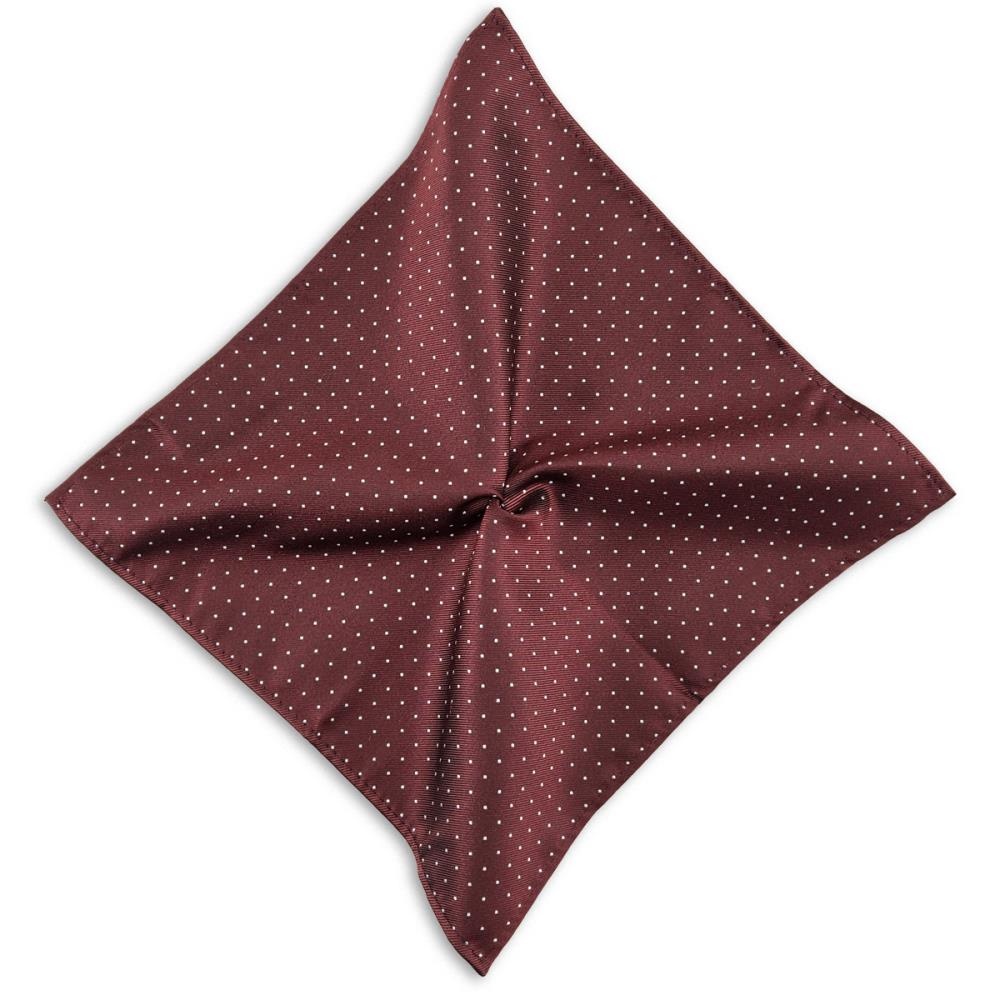 pocket square Mayfair Dots Burgundy - 1