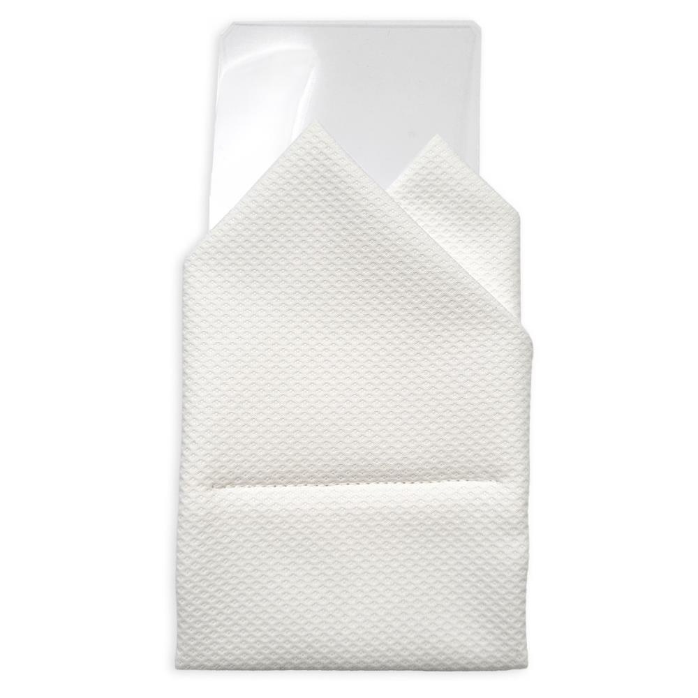 pocket square on card Piqué white - 1