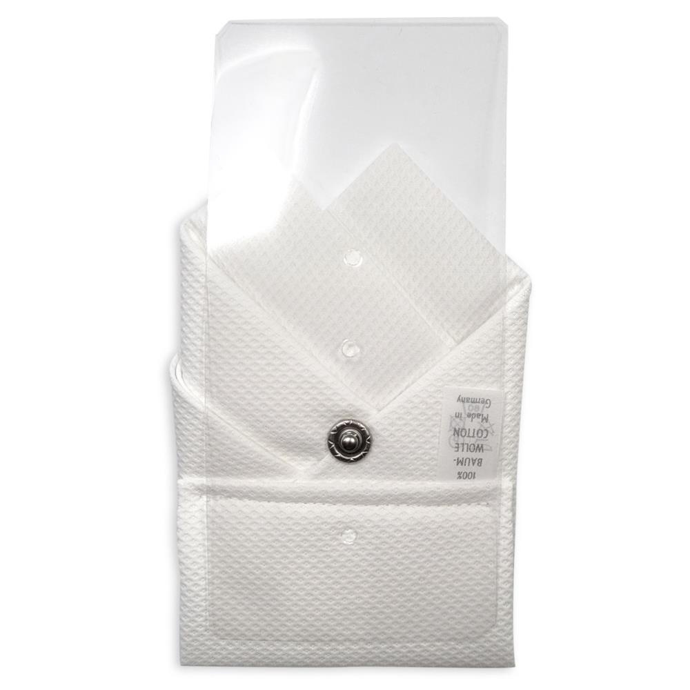 pocket square on card Piqué white - 2