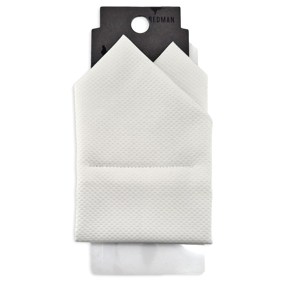 pocket square on card Piqué white - 3