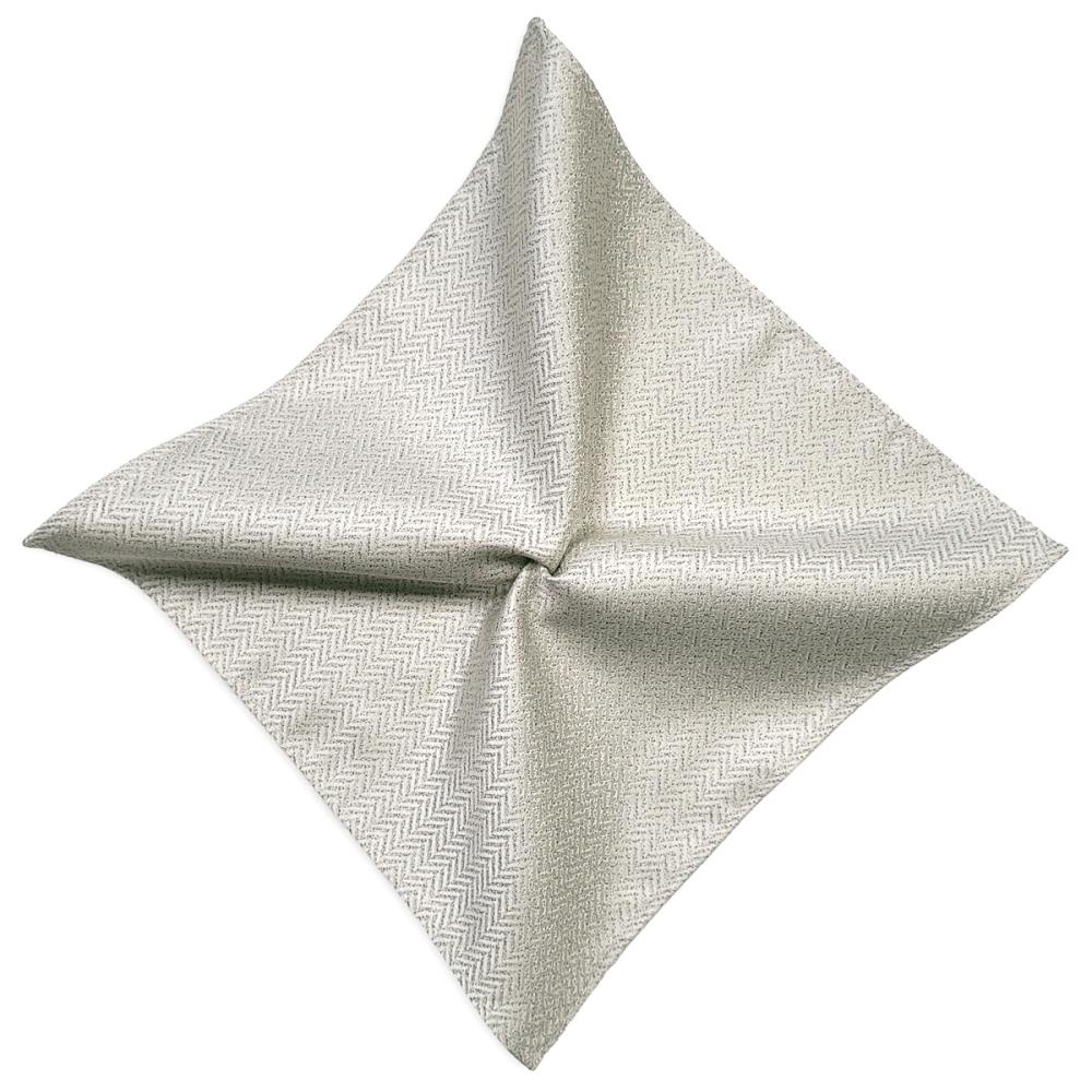 pocket square Pearl Herringbone - 1