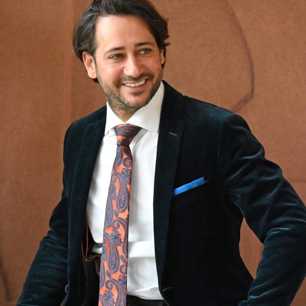 Pocket square process blue repp - 2