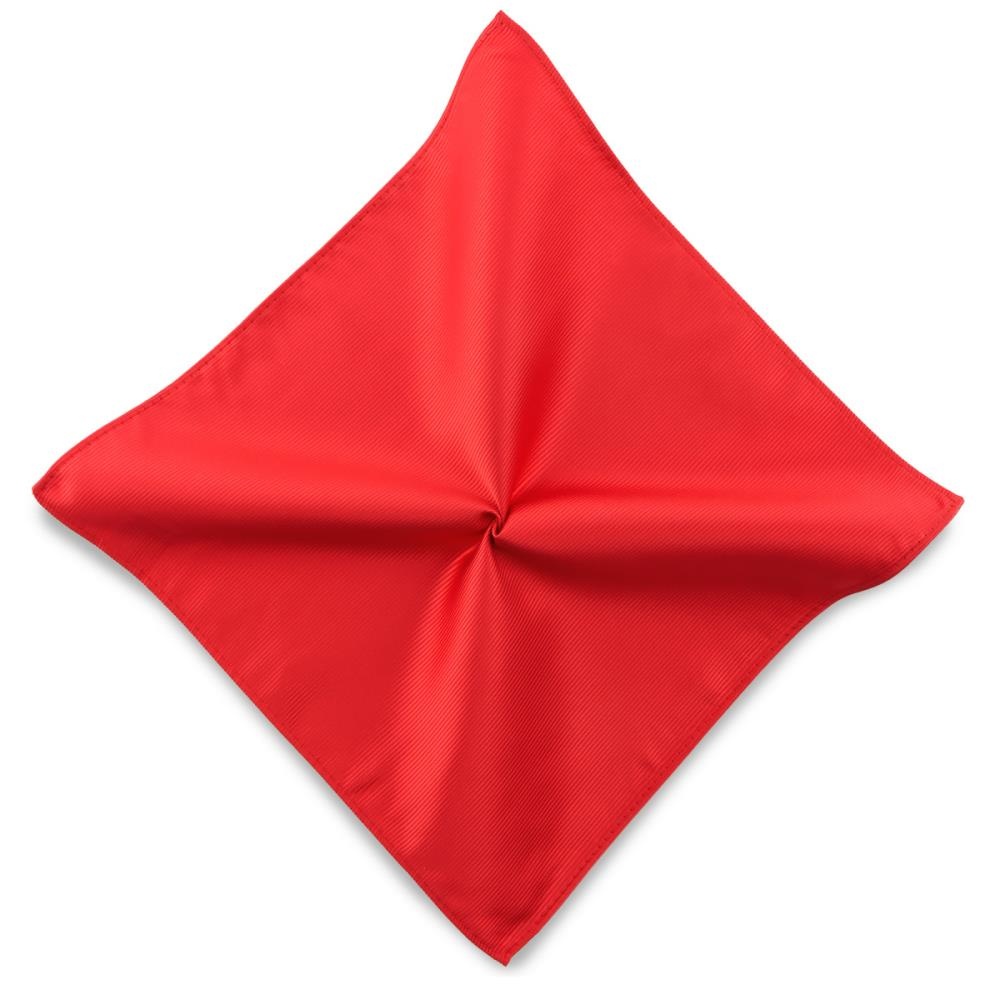Pocket square red repp - 1