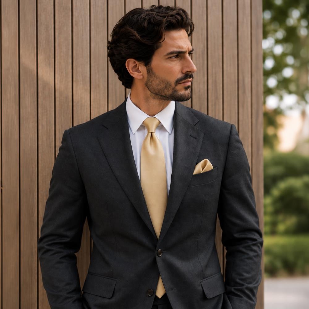 pocket square Satin Grace Sand - 2