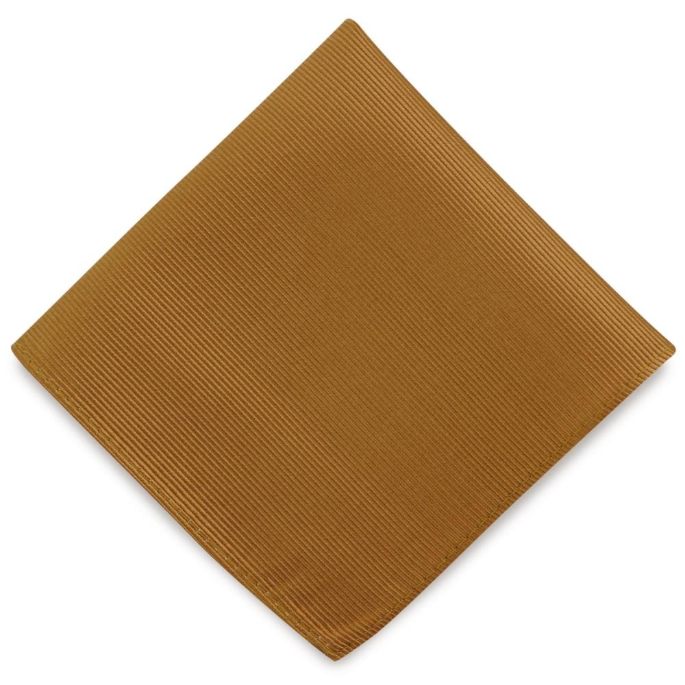 pocket square silk cognac repp - 2
