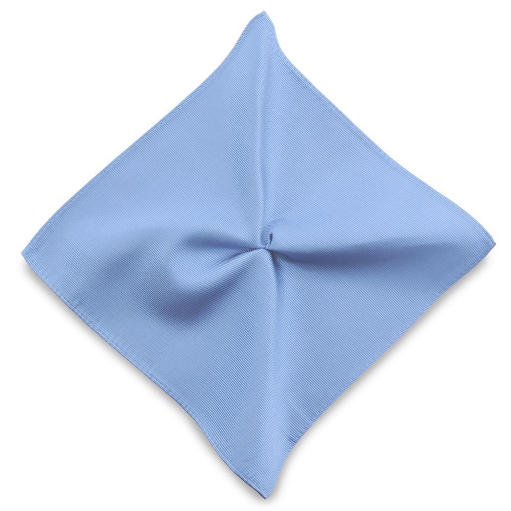 pocket square silk light blue repp - 1