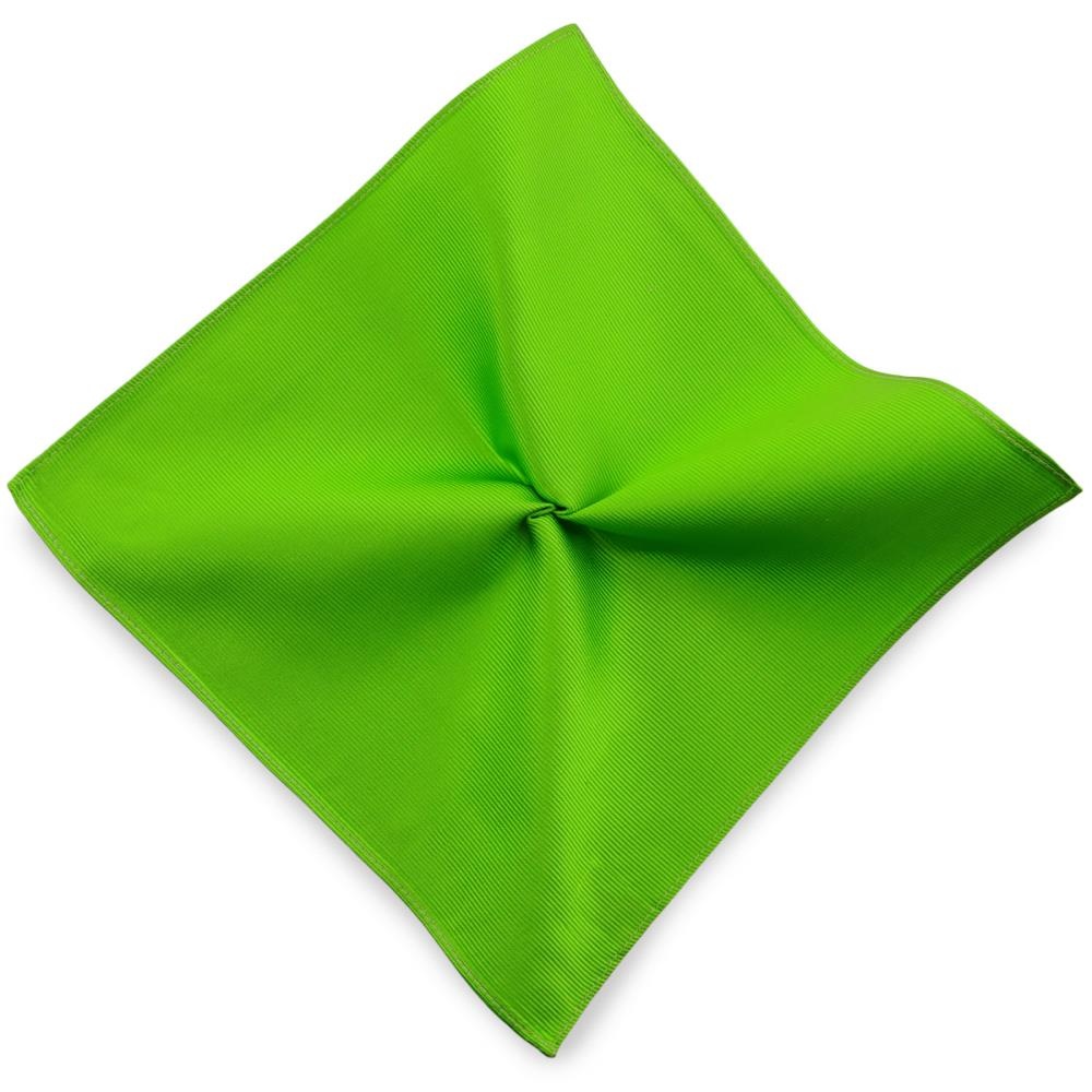 pocket square silk repp apple green - 1