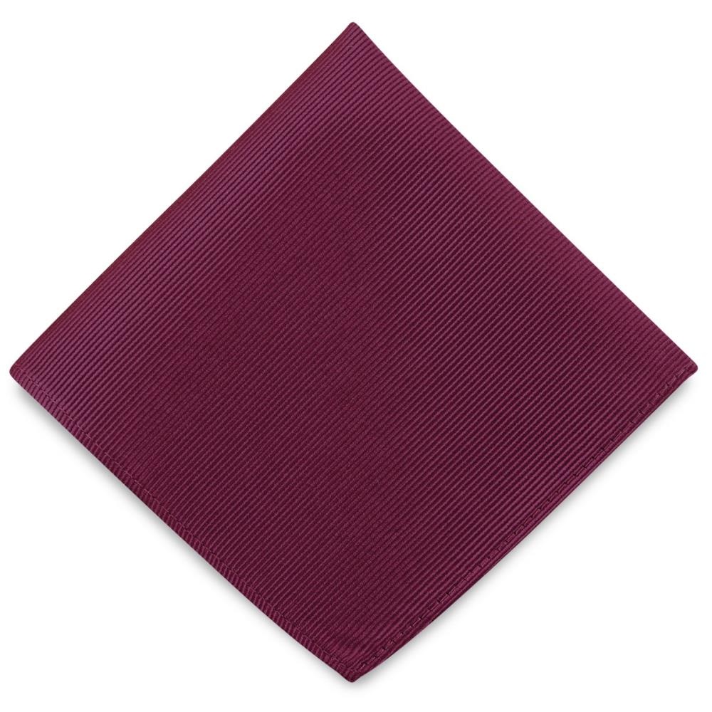 pocket square silk repp aubergine - 2