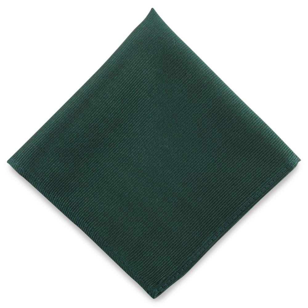 Pocket square silk repp bottle green - 1