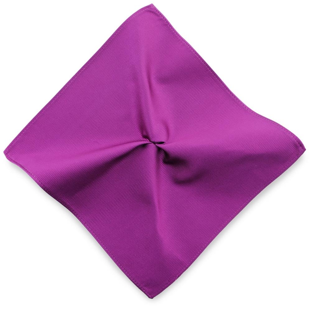 pocket square silk repp fuchsia - 1