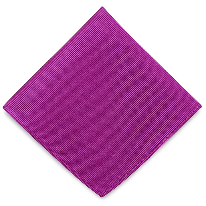 Pocket square silk repp fuchsia