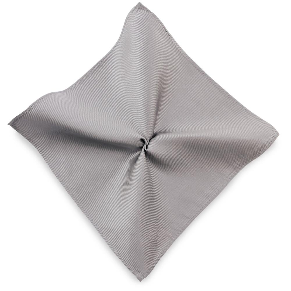 pocket square silk repp grey - 1