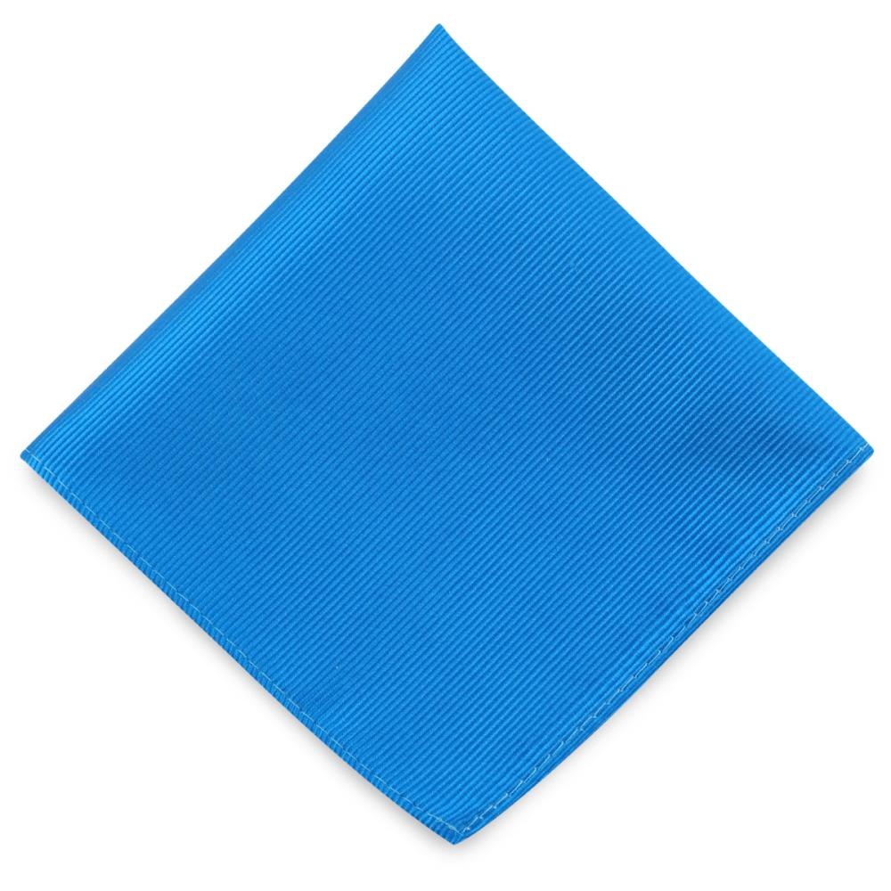 pocket square silk repp process blue - 2