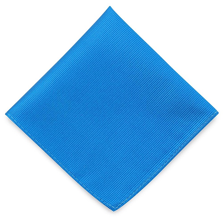 Pocket square silk repp process blue