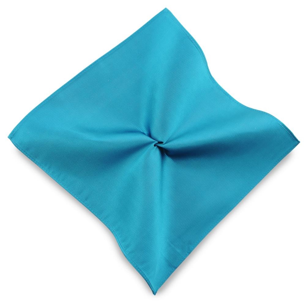 pocket square silk repp turquoise - 1