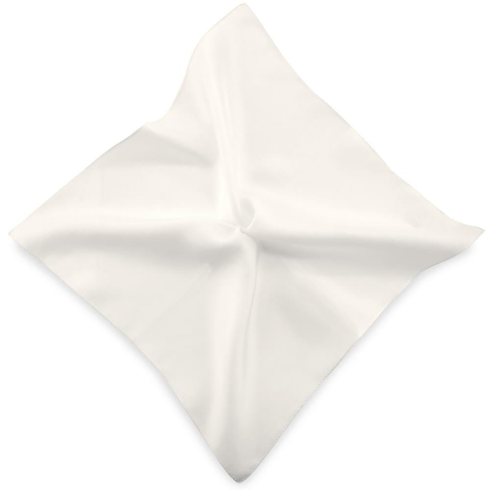 pocket square silk satin white - 1