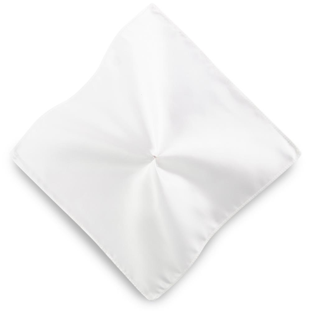polyester pocket square white - 1