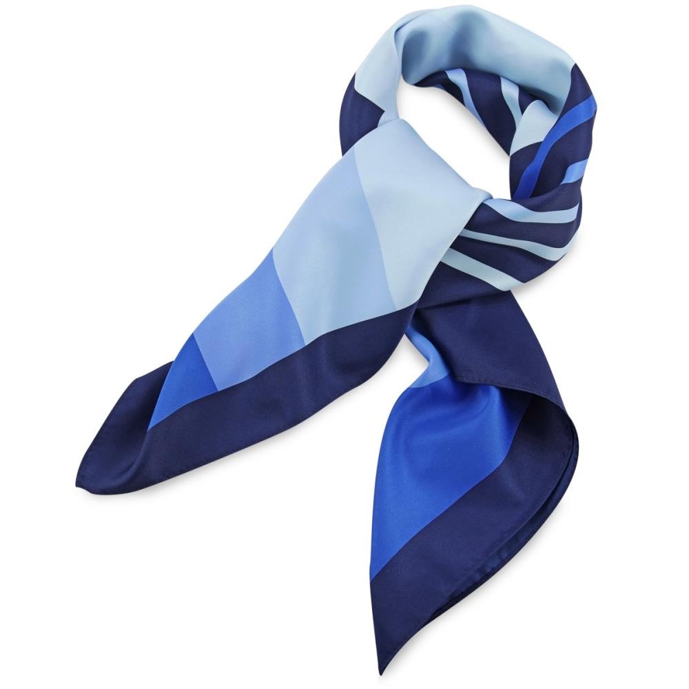 Scarf blue striped - 1