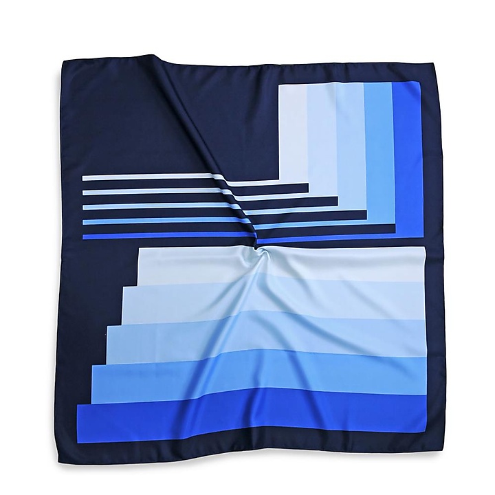 Scarf blue striped