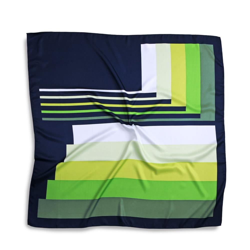 Scarf green striped - 2