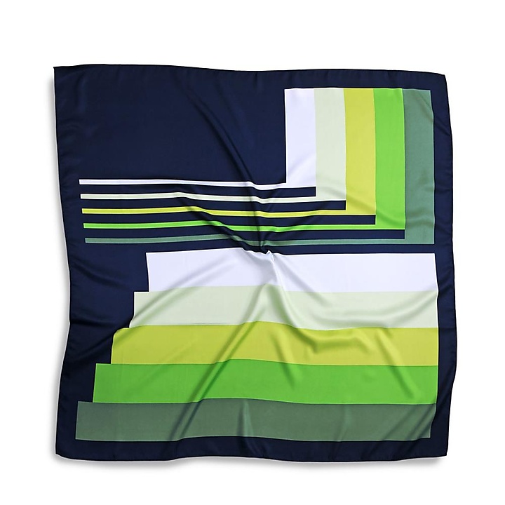 Scarf green striped