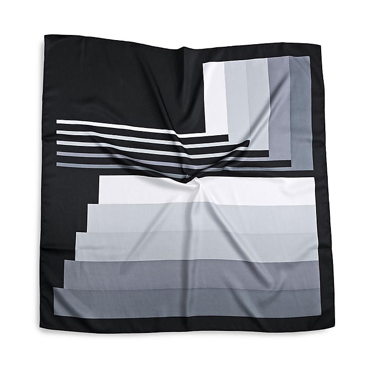 Scarf grey striped