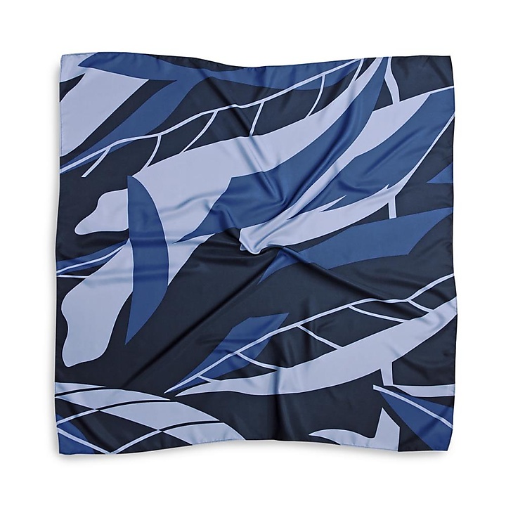 scarf pattern denim blue light blue square