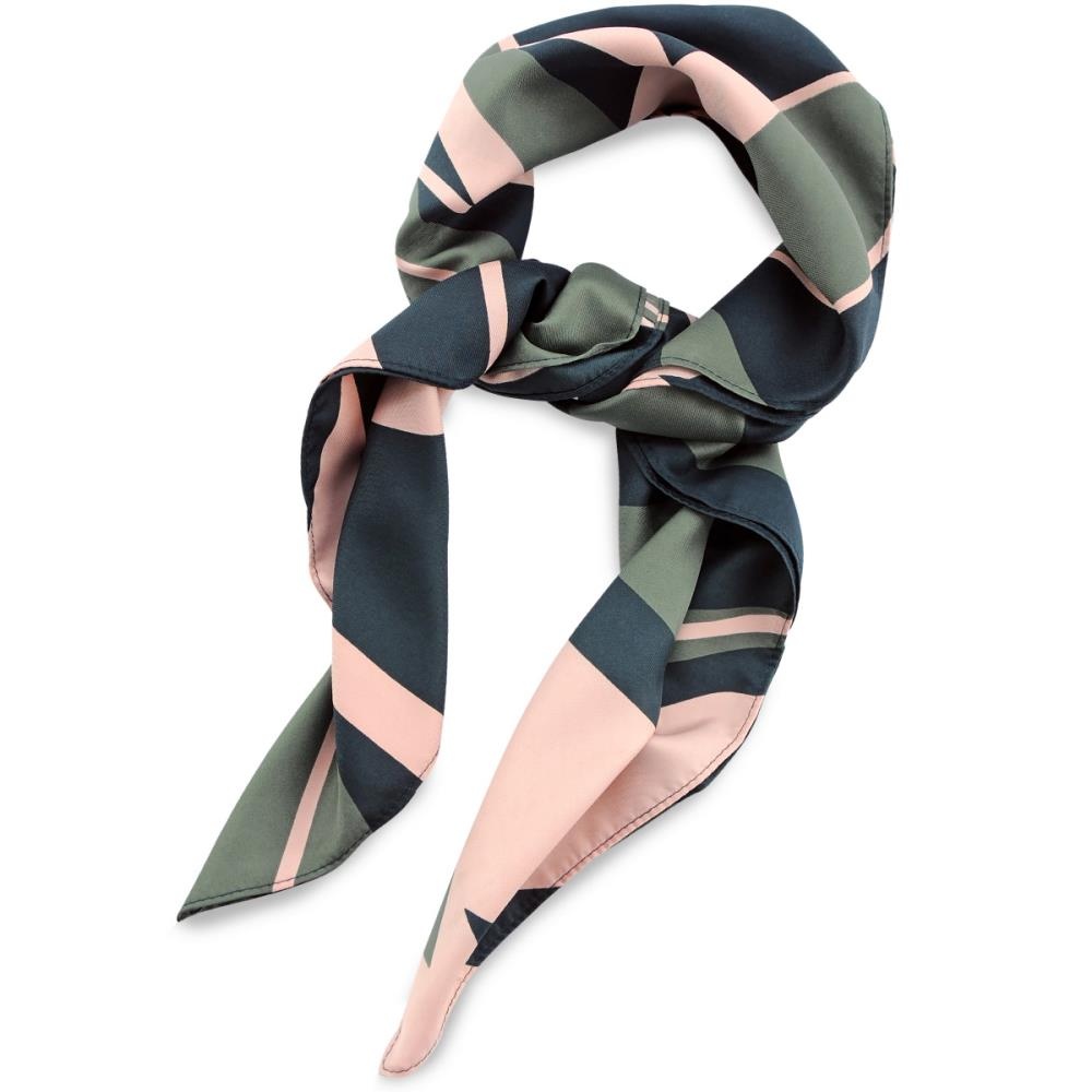 Scarf pattern green pink - 1
