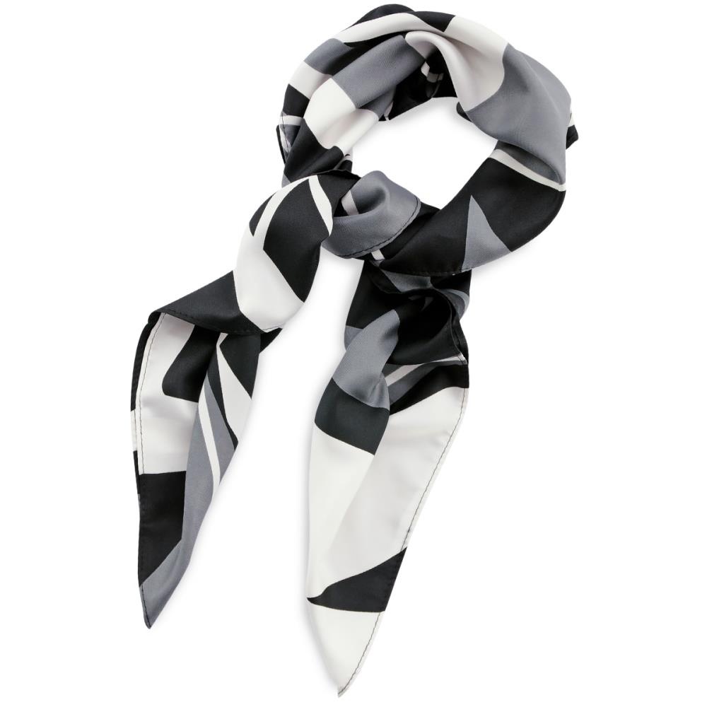 Scarf pattern grey white - 1