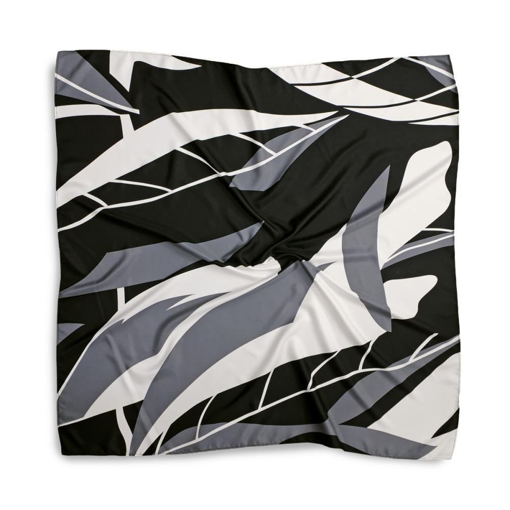 Scarf pattern grey white - 2