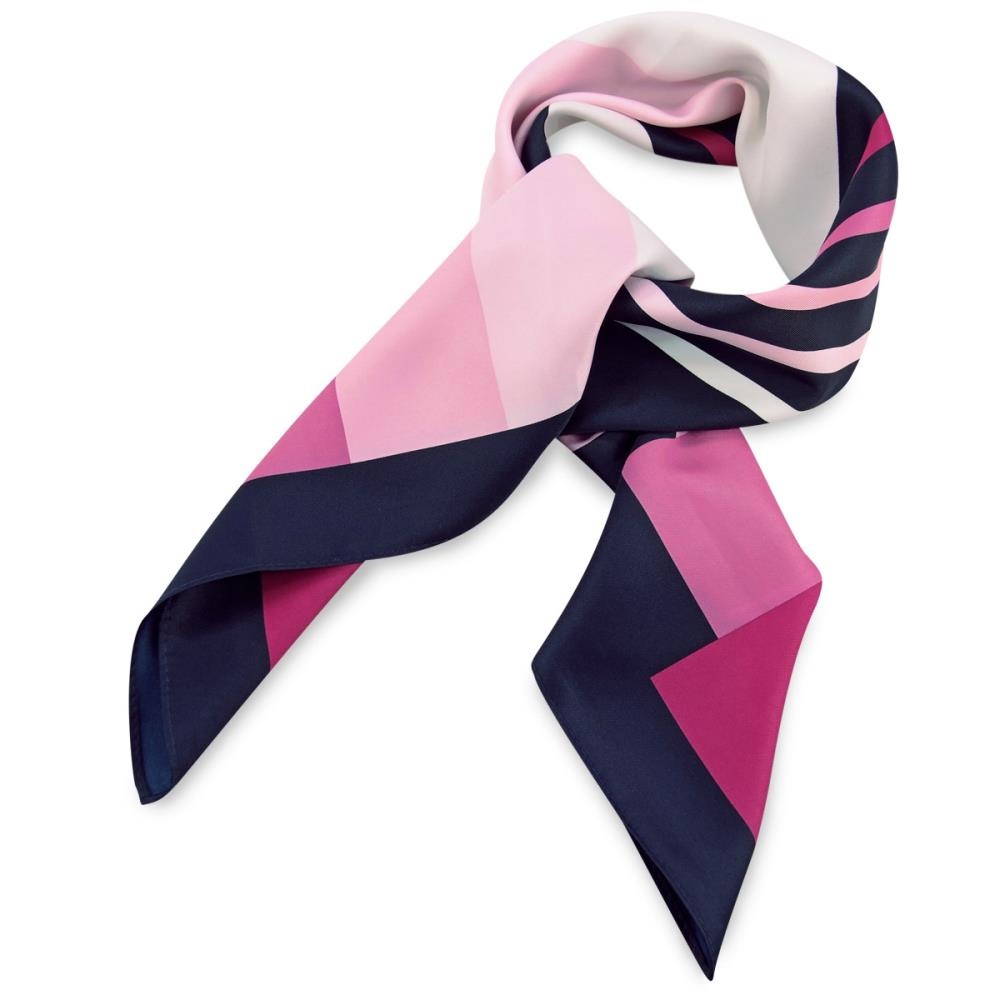 Scarf pink striped - 1