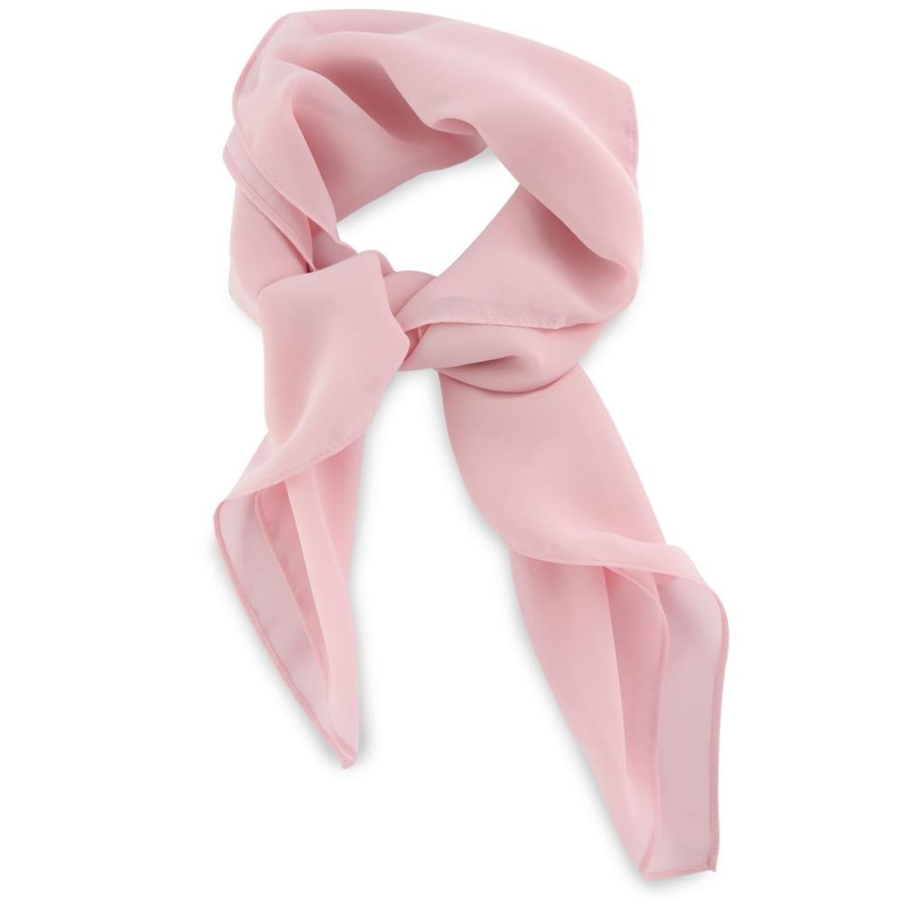 scarf plain misty pink square - 1