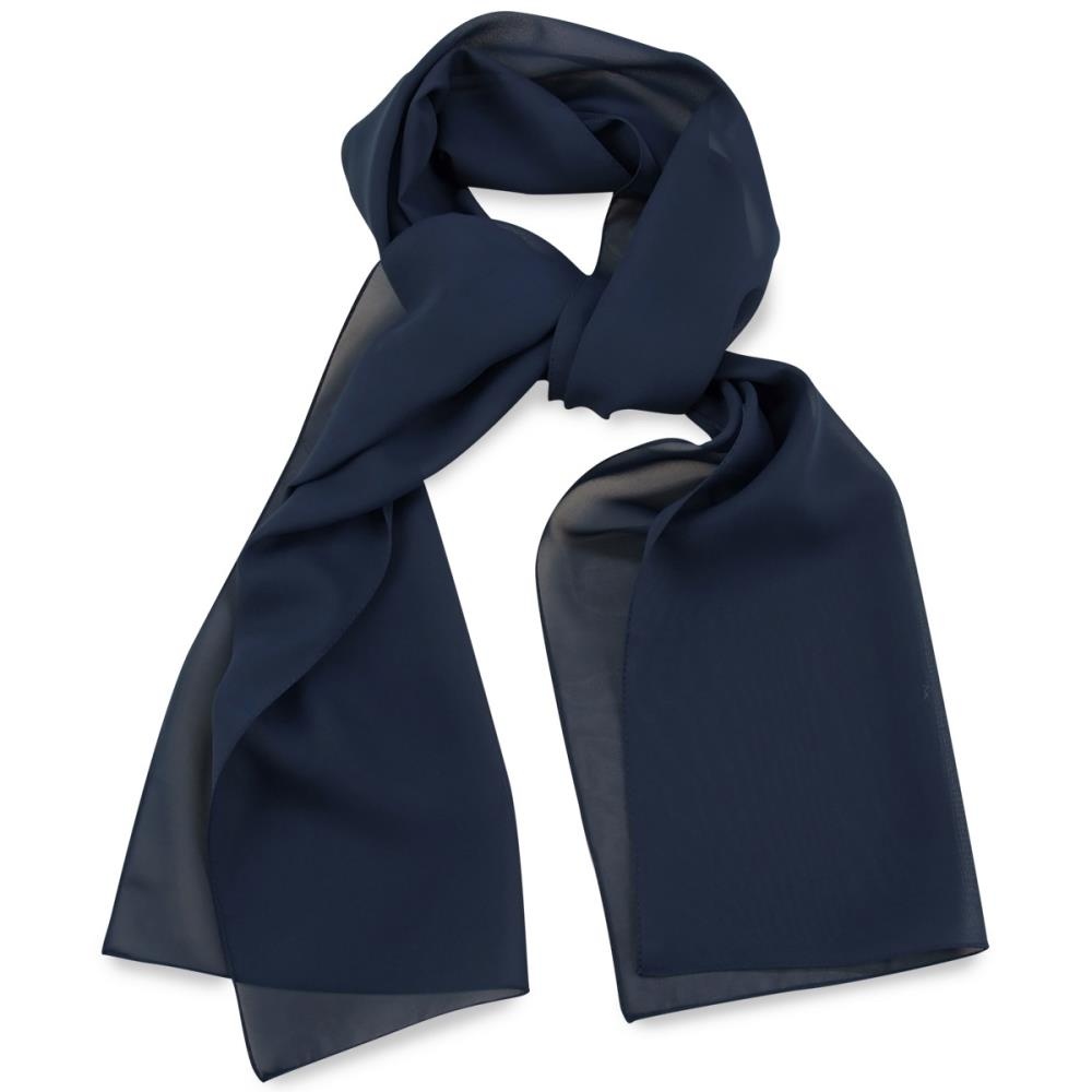 scarf plain navy blue rectangle - 1