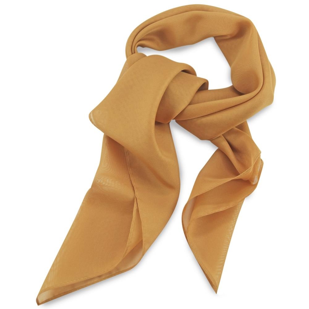 scarf plain ochre square - 1